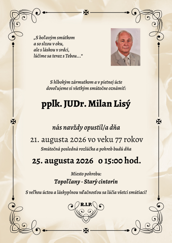 pplk. JUDr. Milan Lisý